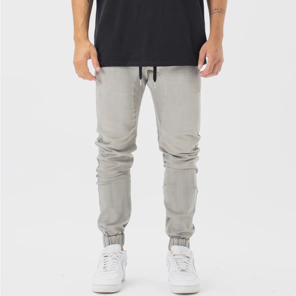 Zanerobe Whitewash Grey Denim Sureshot Jogger
